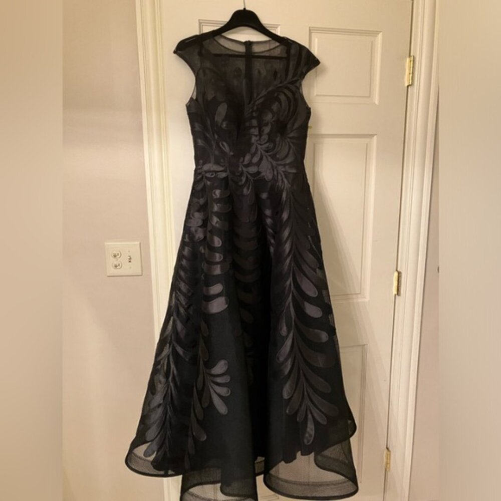 Hynes Park Black Floral Embroidered A-line Dress - Picture 4 of 6